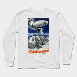 Vintage Travel Poster Switzerland Long Sleeve T-Shirt